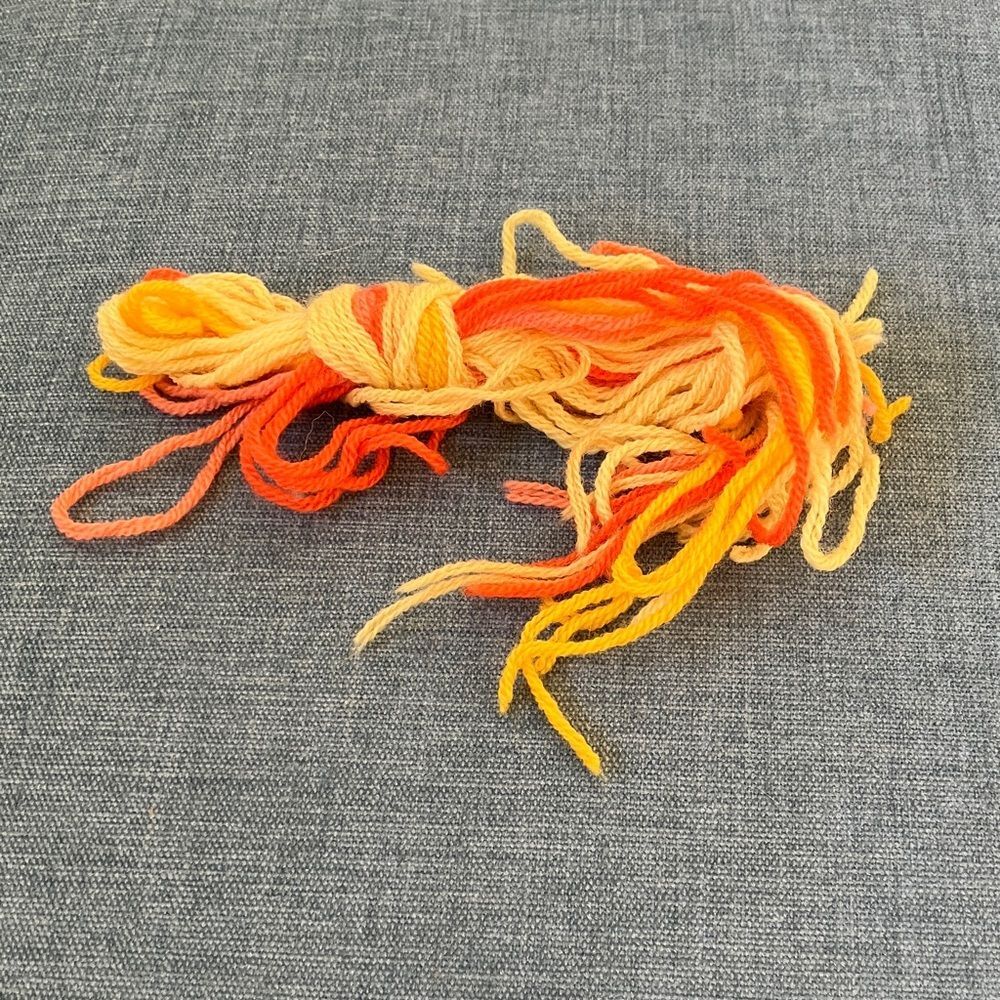Orange and Yellow Needlepoint Thread Yarn
